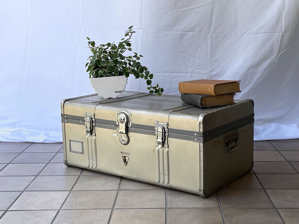 ビンテージ トランクケース Vintage TrunkCase ジェラルミン 三越 ディスプレイ 店舗什器 撮影用 ◇