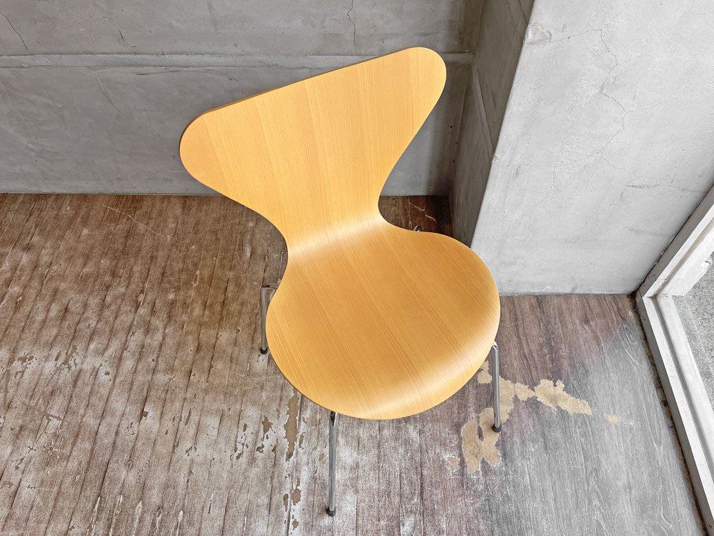 フリッツハンセン Fritz Hansen セブンチェア ナチュラル ビーチ アルネ・ヤコブセン スタッキング デンマーク 北欧家具 A ♪