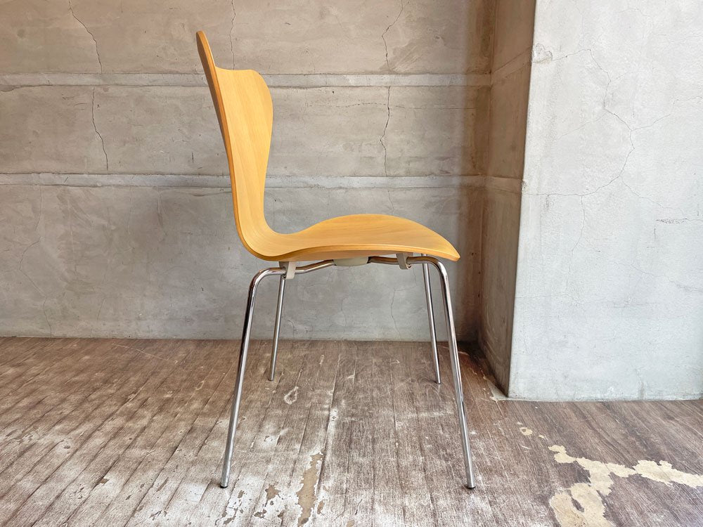 フリッツハンセン Fritz Hansen セブンチェア ナチュラル ビーチ アルネ・ヤコブセン スタッキング デンマーク 北欧家具 B ♪