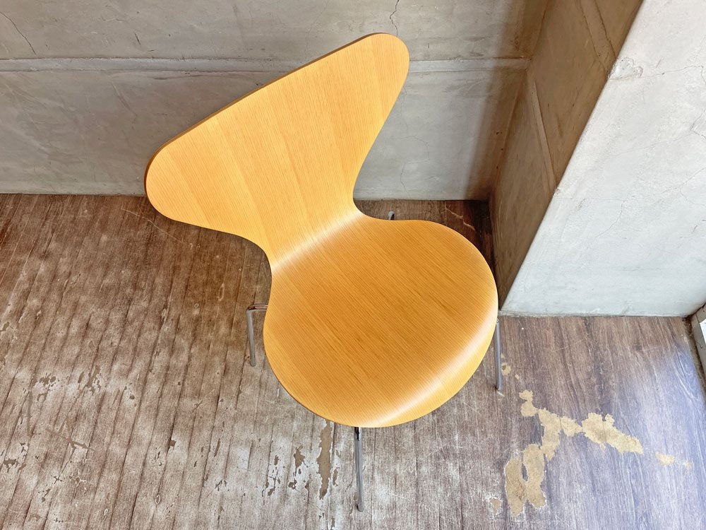 フリッツハンセン Fritz Hansen セブンチェア ナチュラル ビーチ アルネ・ヤコブセン スタッキング デンマーク 北欧家具 B ♪