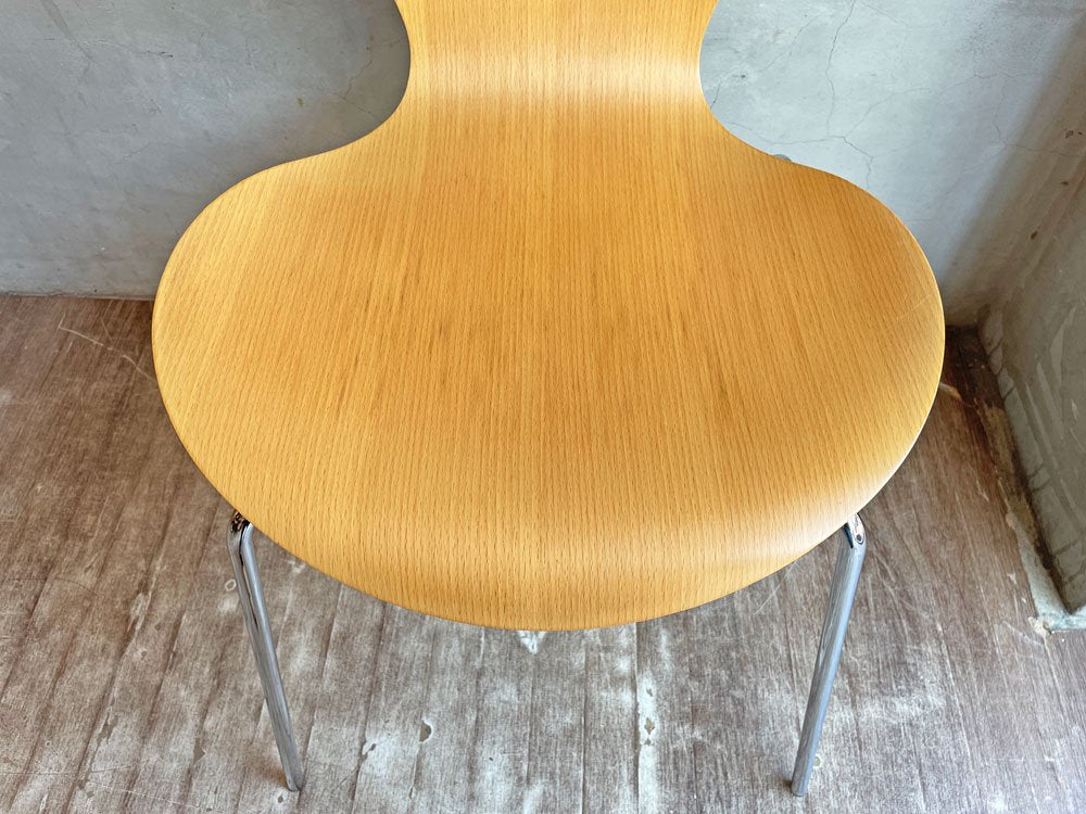 フリッツハンセン Fritz Hansen セブンチェア ナチュラル ビーチ アルネ・ヤコブセン スタッキング デンマーク 北欧家具 B ♪