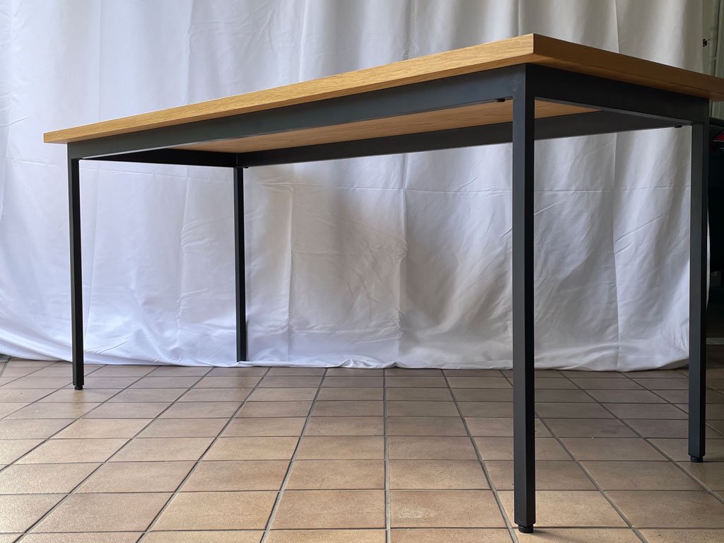 インダストリアルデザイン Industrial design ダイニングテーブル オーク材 ワーキングデスク インダストリアル 作業机 店舗什器 W180 ◇