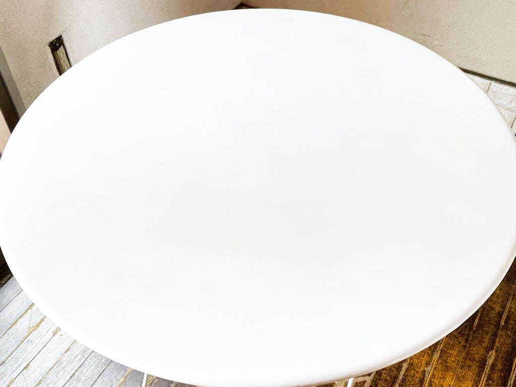 フェルモブ Fermob ビストロ ラウンドテーブル BISTRO ROUND TABLE フォールディング ホワイト ガーデニング Φ60cm 折畳 フランス ◎