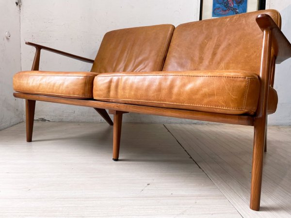 アクメファニチャー ACME FURNITURE デルマー DELMAR 2シーター 2人掛け ソファ オイルレザー 本革 アッシュ無垢材 定価￥243,100- ★