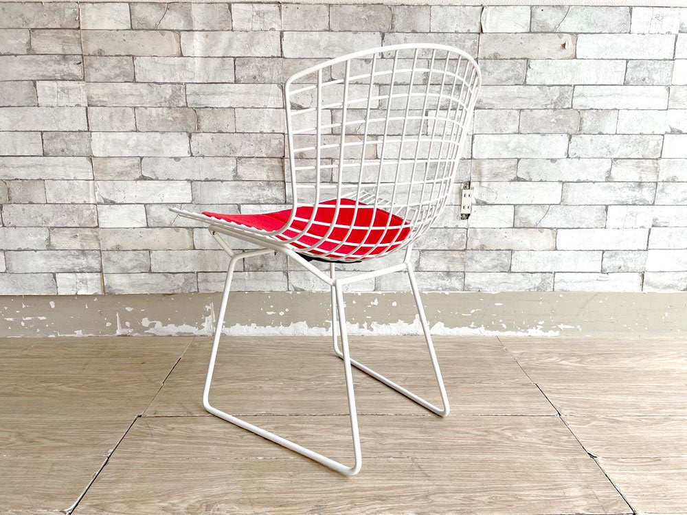 ノル Knoll 420 サイドチェア 420 Side chair ワイヤーチェア ホワイト シートパッド付 ハリー・ベルトイア ミッドセンチュリー 名作椅子 定価：約162,000円 ●