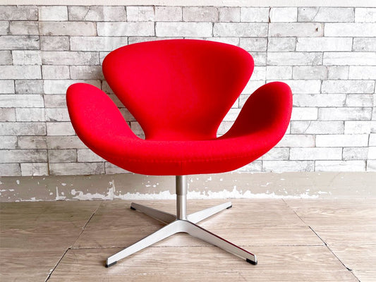 フリッツハンセン Fritz Hansen スワンチェア SWAN CHAIR スウィベルチェア 正規品 アルネヤコブセン Arne Jacobsen デザイン 名作椅子 美品 ●