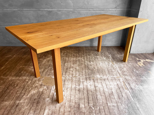 無印良品 MUJI ダイニングテーブル リアルファニチャー REAL FURNITURE オーク材 無垢集成材 W180cm ナチュラルスタイル シンプルデザイン 参考定価165,000円♪