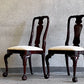 キンデルファニチャー KINDEL Furniture クイーンアンチェア 2脚セット マホガニー材 サイドチェア ダイニングチェア USA家具 アメリカ B 〓