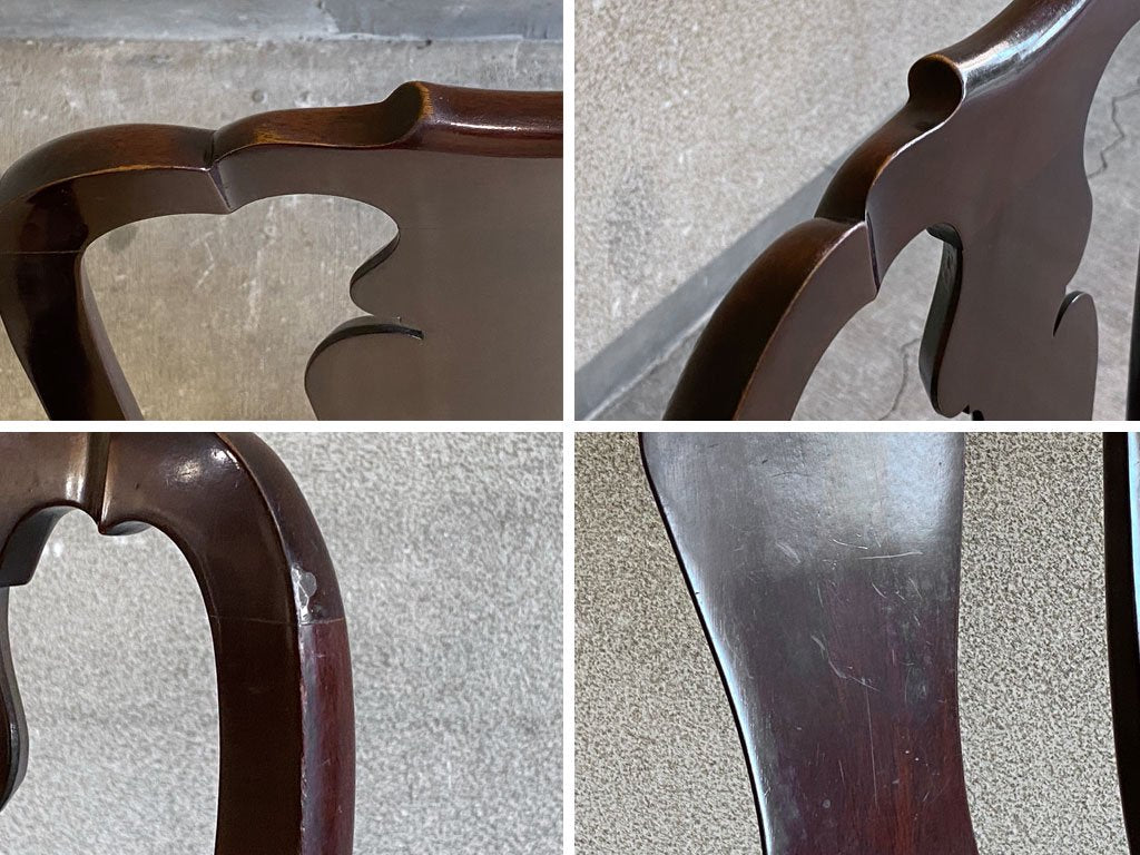 キンデルファニチャー KINDEL Furniture クイーンアンチェア 2脚セット マホガニー材 サイドチェア ダイニングチェア USA家具 アメリカ B 〓
