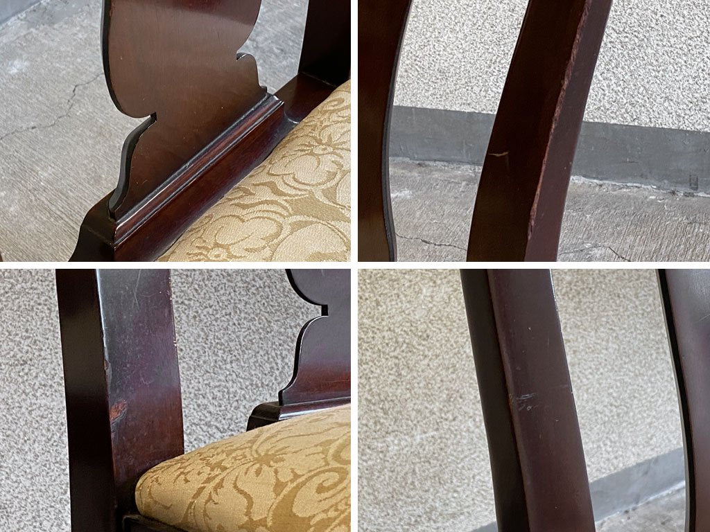 キンデルファニチャー KINDEL Furniture クイーンアンチェア 2脚セット マホガニー材 サイドチェア ダイニングチェア USA家具 アメリカ B 〓