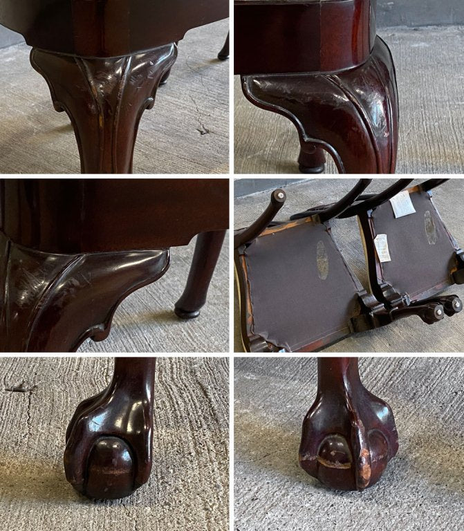 キンデルファニチャー KINDEL Furniture クイーンアンチェア 2脚セット マホガニー材 サイドチェア ダイニングチェア USA家具 アメリカ B 〓