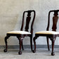キンデルファニチャー KINDEL Furniture クイーンアンチェア 2脚セット マホガニー材 サイドチェア ダイニングチェア USA家具 アメリカ A 〓