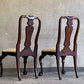 キンデルファニチャー KINDEL Furniture クイーンアンチェア 2脚セット マホガニー材 サイドチェア ダイニングチェア USA家具 アメリカ A 〓