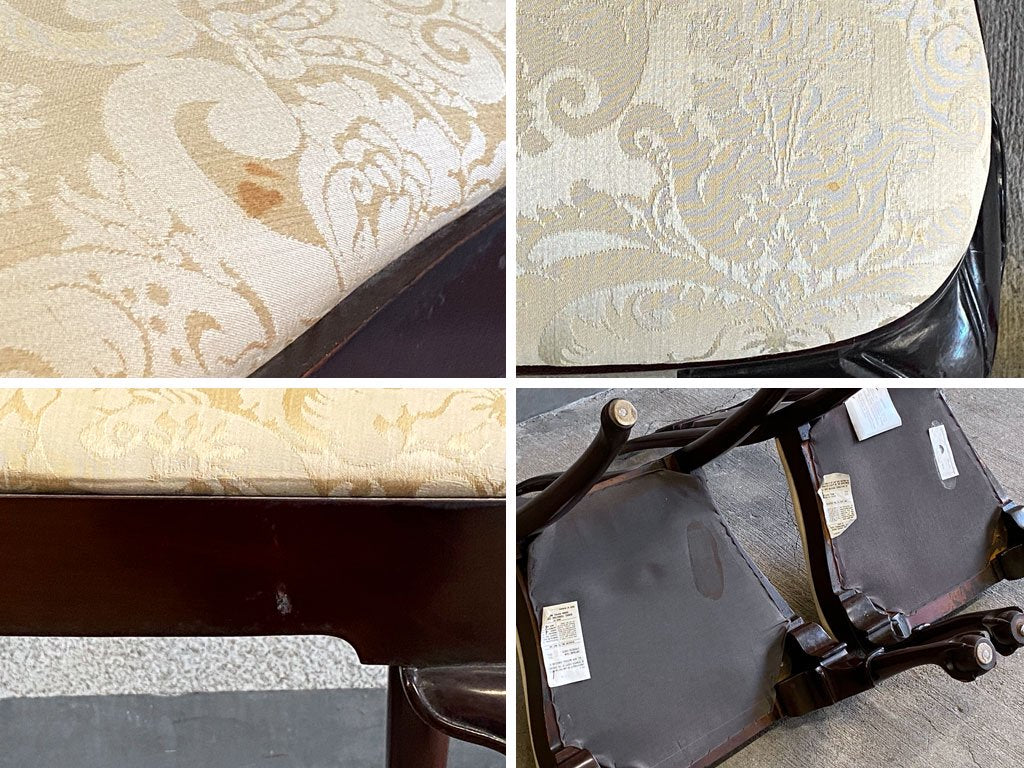 キンデルファニチャー KINDEL Furniture クイーンアンチェア 2脚セット マホガニー材 サイドチェア ダイニングチェア USA家具 アメリカ A 〓