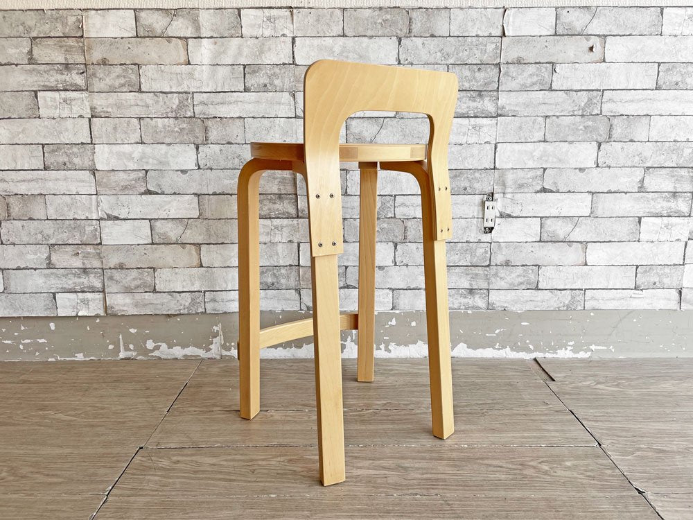 アルテック artek ハイチェア K65 HIGH CHAIR K65 バーチ材 カウンターチェア バーチェア ハイスツール ナチュラル アルヴァ・アアルト フィンランド 北欧家具 ●