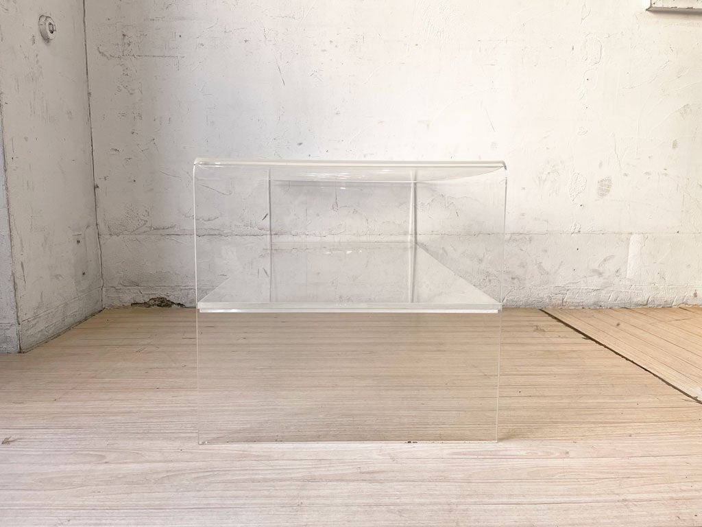 アクリル プラスチックテーブル ローテーブル クリア AVボード テレビボード スペースエイジ ミッドセンチュリー モダンデザイン 定価 ￥16,800-★
