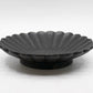 高島大樹 Daiki Takashima 黒釉輪花皿 プレート 6寸 Φ20cm 黒 現代作家 ●