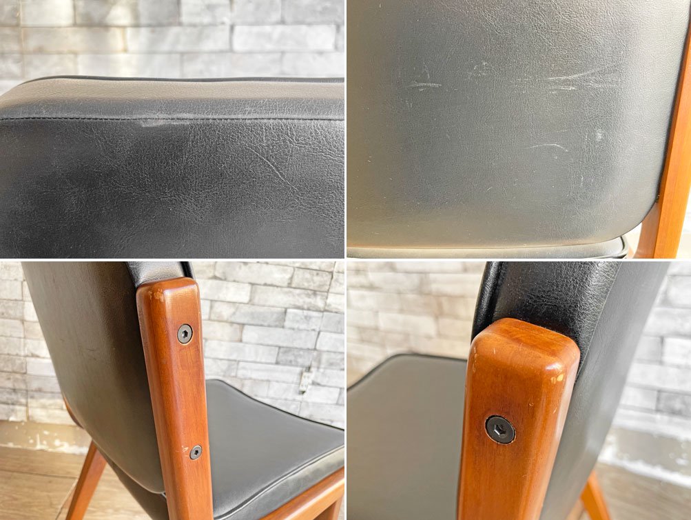アクメファニチャー ACME Furniture シエラチェア SIERRA CHAIR ダイニングチェア ビニールレザーシート ブラック アメリカンビンテージスタイル 定価￥26,400- A ●