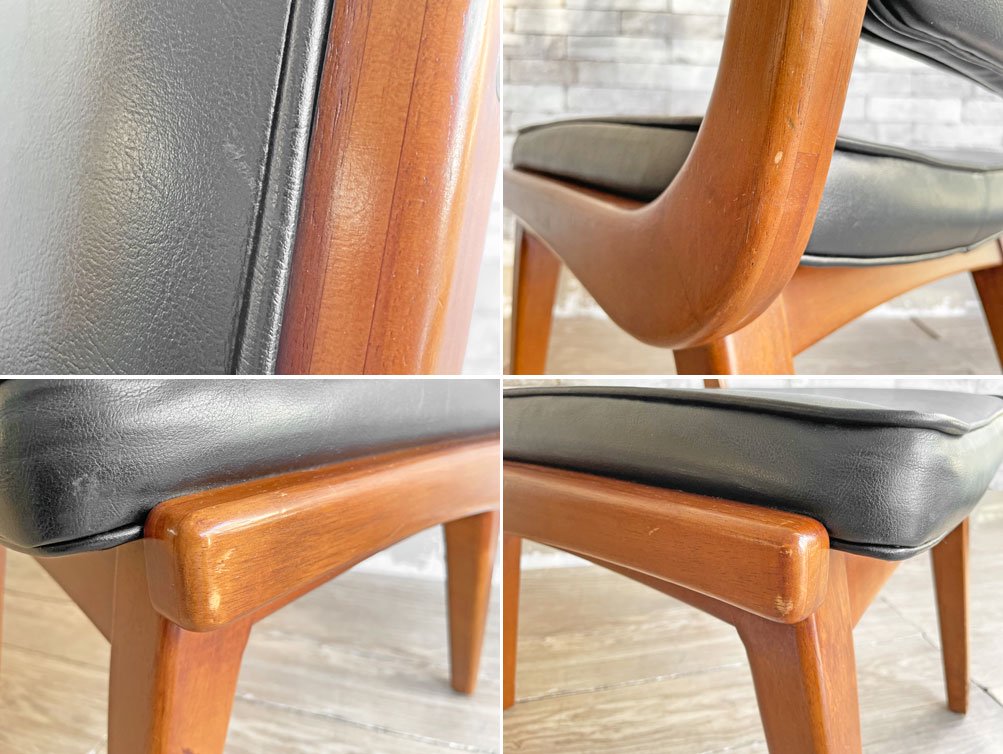 アクメファニチャー ACME Furniture シエラチェア SIERRA CHAIR ダイニングチェア ビニールレザーシート ブラック アメリカンビンテージスタイル 定価￥26,400- A ●
