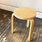 アルテック Artek スツール Stool 60 バーチ無垢材 ハニーステイン 3本脚  アルヴァ・アアルト フィンランド 北欧家具 ◎