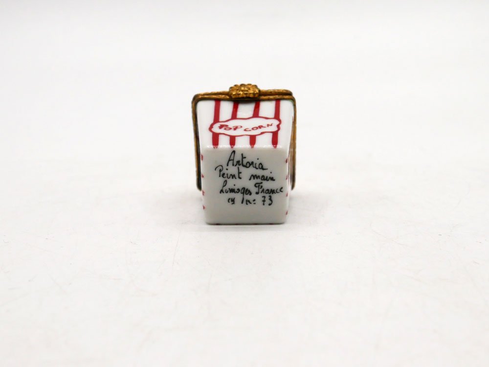 リモージュ LIMOGES リモージュボックス LIMOGESBOX ポップコーン型 陶製 ボックス 小物入れ ハンドペイント フランス ●