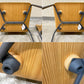 バイ インテリアズ by interiors エフシーチェア FC スタッキングチェア 福島産 杉材使用 2脚セット プライウッド 美品 〓
