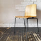 バイインテリアズ by interiors エフシーチェア FC ダイニングチェア スタッキングチェア 杉材 スチール脚 定価￥53,900- A ◎