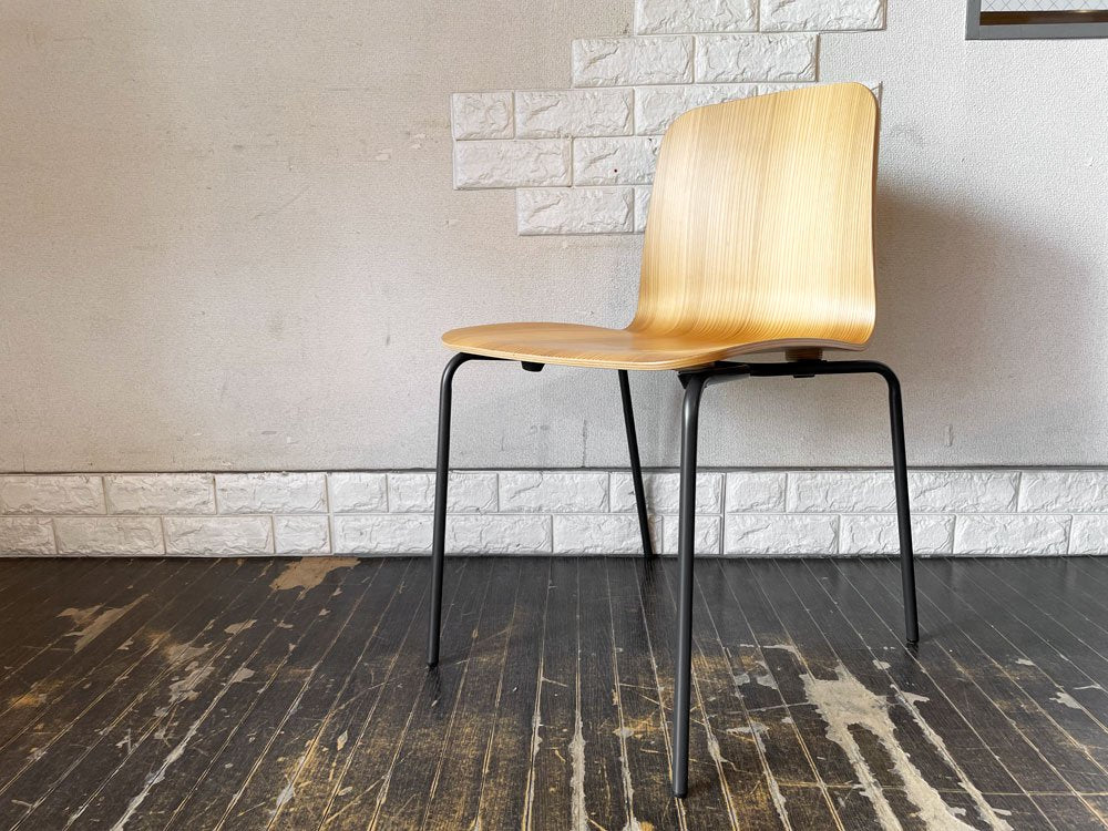 バイインテリアズ by interiors エフシーチェア FC ダイニングチェア スタッキングチェア 杉材 スチール脚 定価￥53,900- A ◎