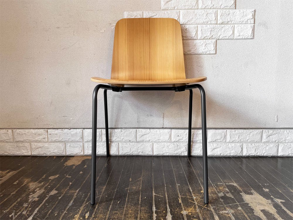 バイインテリアズ by interiors エフシーチェア FC ダイニングチェア スタッキングチェア 杉材 スチール脚 定価￥53,900- A ◎