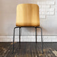 バイインテリアズ by interiors エフシーチェア FC ダイニングチェア スタッキングチェア 杉材 スチール脚 定価￥53,900- A ◎