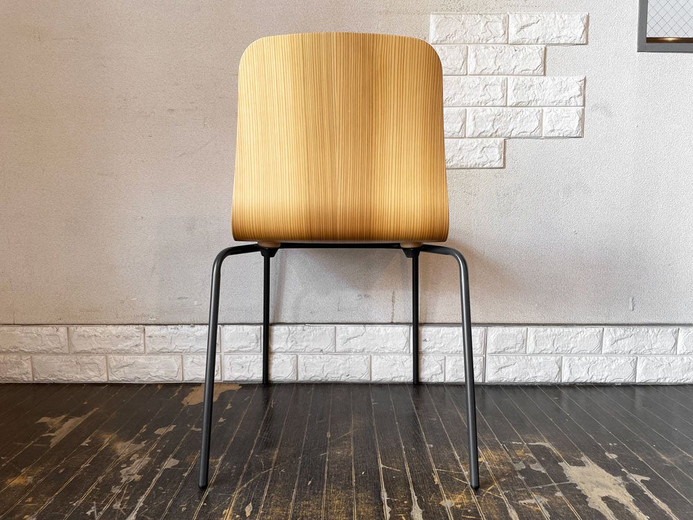 バイインテリアズ by interiors エフシーチェア FC ダイニングチェア スタッキングチェア 杉材 スチール脚 定価￥53,900- A ◎