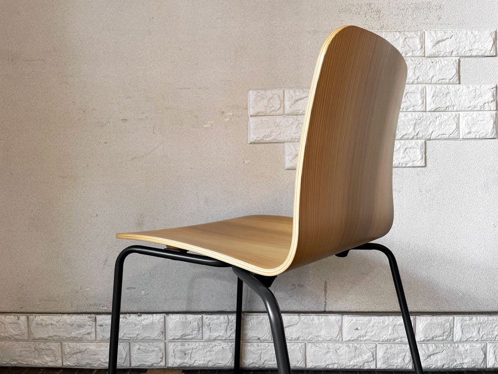 バイインテリアズ by interiors エフシーチェア FC ダイニングチェア スタッキングチェア 杉材 スチール脚 定価￥53,900- A ◎