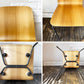 バイインテリアズ by interiors エフシーチェア FC ダイニングチェア スタッキングチェア 杉材 スチール脚 定価￥53,900- A ◎