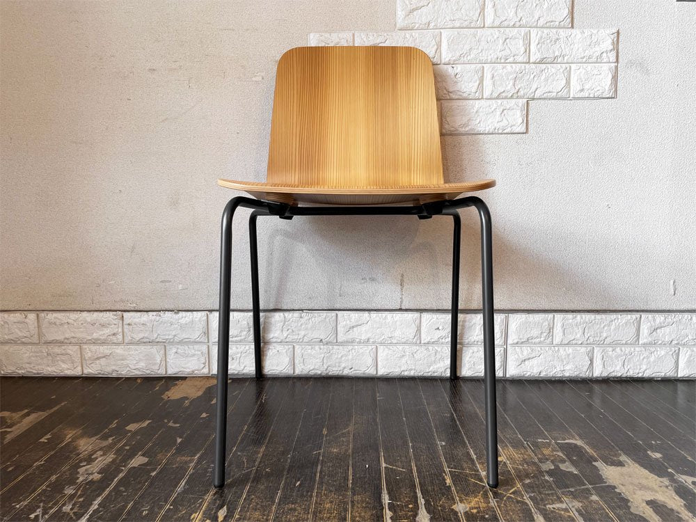 バイインテリアズ by interiors エフシーチェア FC ダイニングチェア スタッキングチェア 杉材 スチール脚 定価￥53,900- B ◎