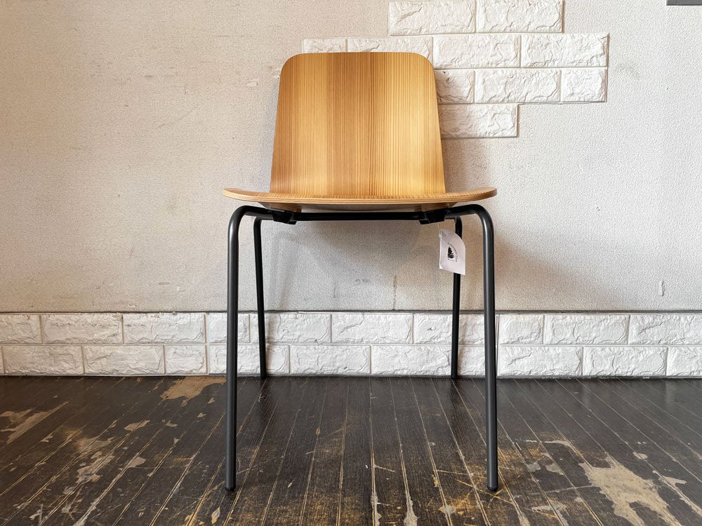 バイインテリアズ by interiors エフシーチェア FC ダイニングチェア スタッキングチェア 杉材 スチール脚 定価￥53,900- C ◎