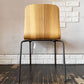 バイインテリアズ by interiors エフシーチェア FC ダイニングチェア スタッキングチェア 杉材 スチール脚 定価￥53,900- C ◎