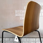 バイインテリアズ by interiors エフシーチェア FC ダイニングチェア スタッキングチェア 杉材 スチール脚 定価￥53,900- C ◎