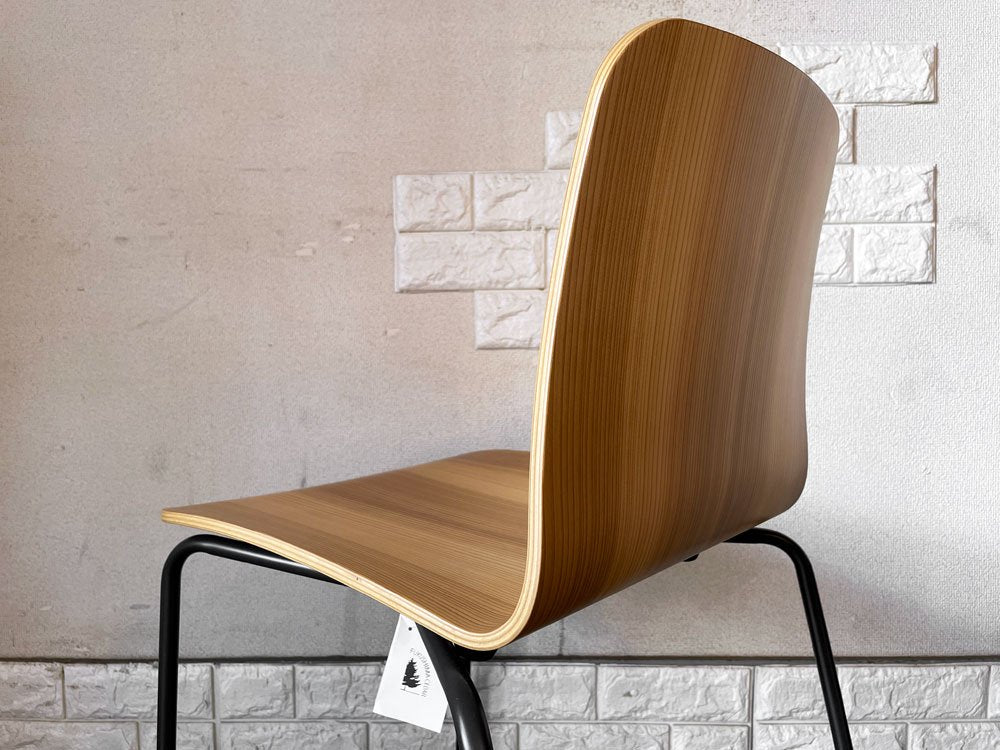 バイインテリアズ by interiors エフシーチェア FC ダイニングチェア スタッキングチェア 杉材 スチール脚 定価￥53,900- C ◎
