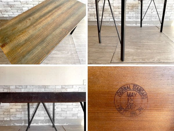 ジャーナルスタンダードファニチャー journal standard Furniture シノン ダイニングテーブル CHINON DINING TABLE S 杉古材 廃番 W130 ●