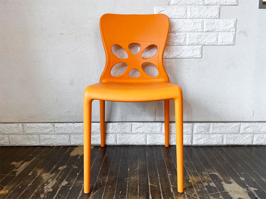 カリガリス Calligaris ネオンチェア NEON Chair スタッキングチェア オレンジ ポリプロピレン製 軽量 イタリア モダンデザイン ◎