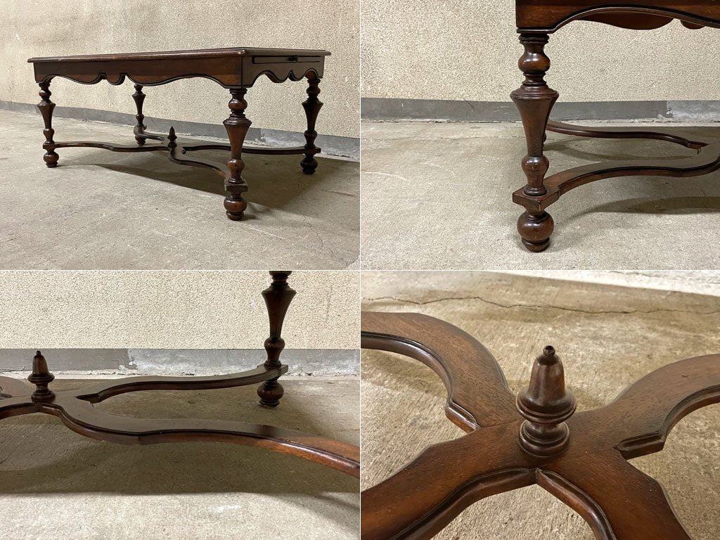 ヨーロピアンクラシカルデザイン European Classical エクステンション コーヒーテーブル センターテーブル 伸長式 英国家具 〓