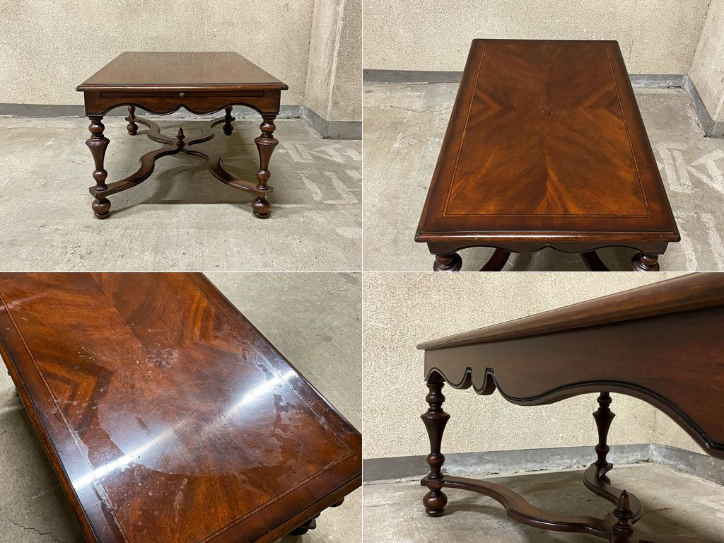 ヨーロピアンクラシカルデザイン European Classical エクステンション コーヒーテーブル センターテーブル 伸長式 英国家具 〓
