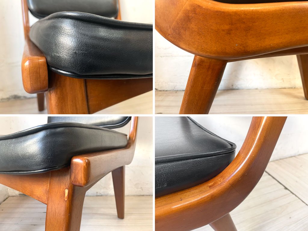 アクメファニチャー ACME Furniture シエラチェア SIERRA CHAIR ダイニングチェア ビニールレザーシート ブラック アメリカンビンテージスタイル 定価￥26,400- B ★