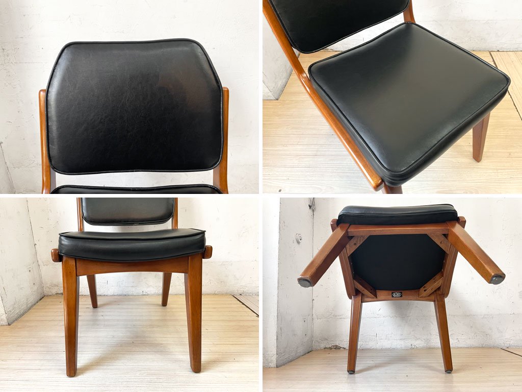 アクメファニチャー ACME Furniture シエラチェア SIERRA CHAIR ダイニングチェア ビニールレザーシート ブラック アメリカンビンテージスタイル 定価￥26,400- A ★