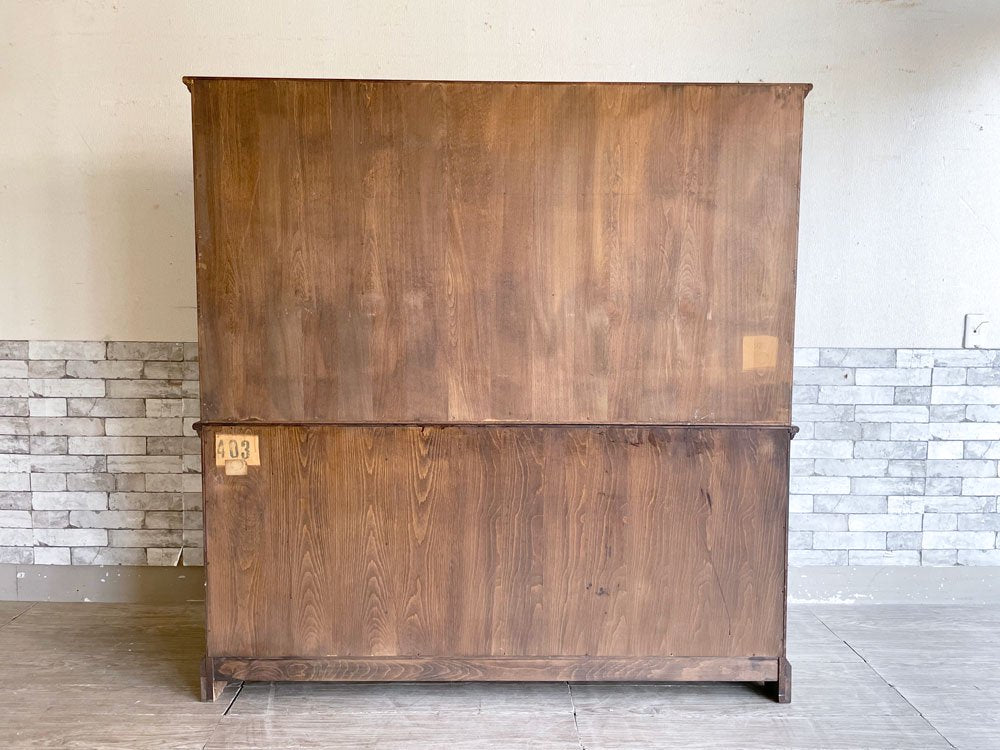 オールドチャーム Old Charm カップボード 食器棚 飾り棚 オーク材 英国家具 UK アンティークスタイル ●