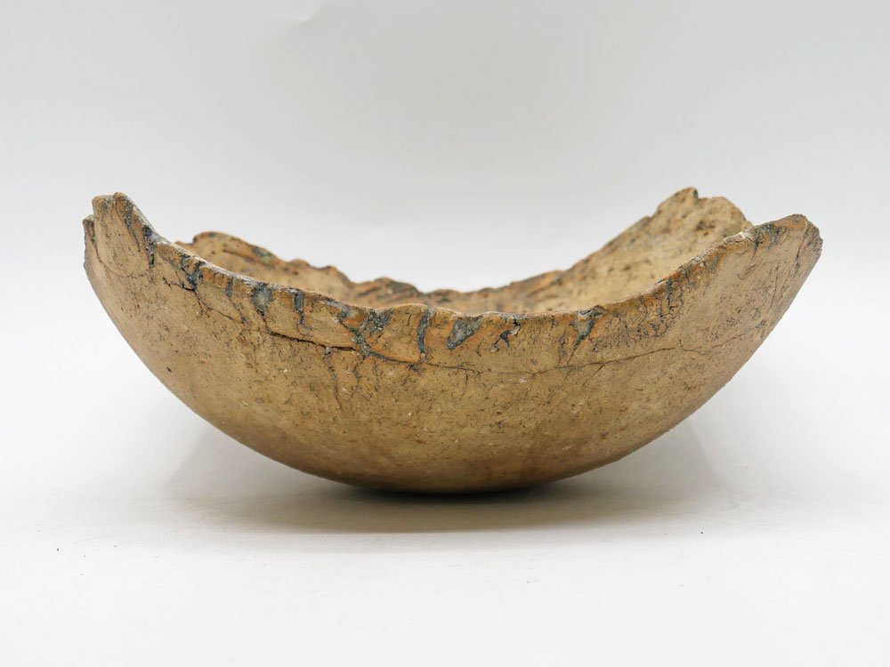 鷹尾葉子 Yoko Takao 変形 大鉢 深皿 ボウル W24cm 手びねり 現代作家 ●