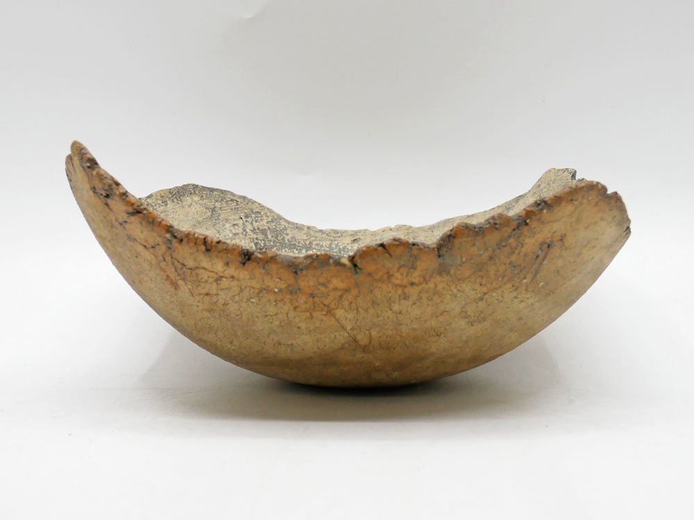 鷹尾葉子 Yoko Takao 変形 大鉢 深皿 ボウル W24cm 手びねり 現代作家 ●