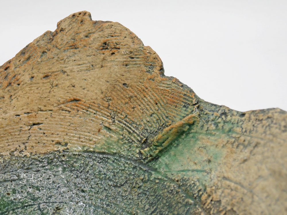 鷹尾葉子 Yoko Takao 変形 大鉢 深皿 ボウル W24cm 手びねり 現代作家 ●