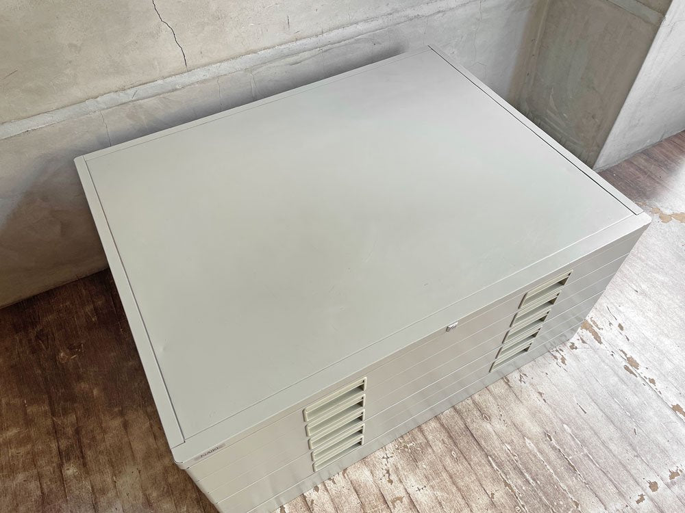 ナイキ NAIKI NXMAI-5 マップケース 図面ケース 5段 A1 スチール 天板＆ベース付 鍵欠品 オフィス家具 ♪