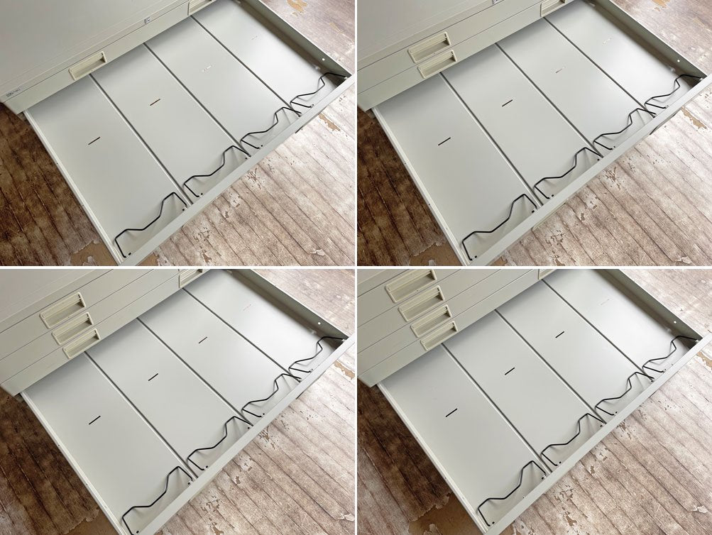 ナイキ NAIKI NXMAI-5 マップケース 図面ケース 5段 A1 スチール 天板＆ベース付 鍵欠品 オフィス家具 ♪